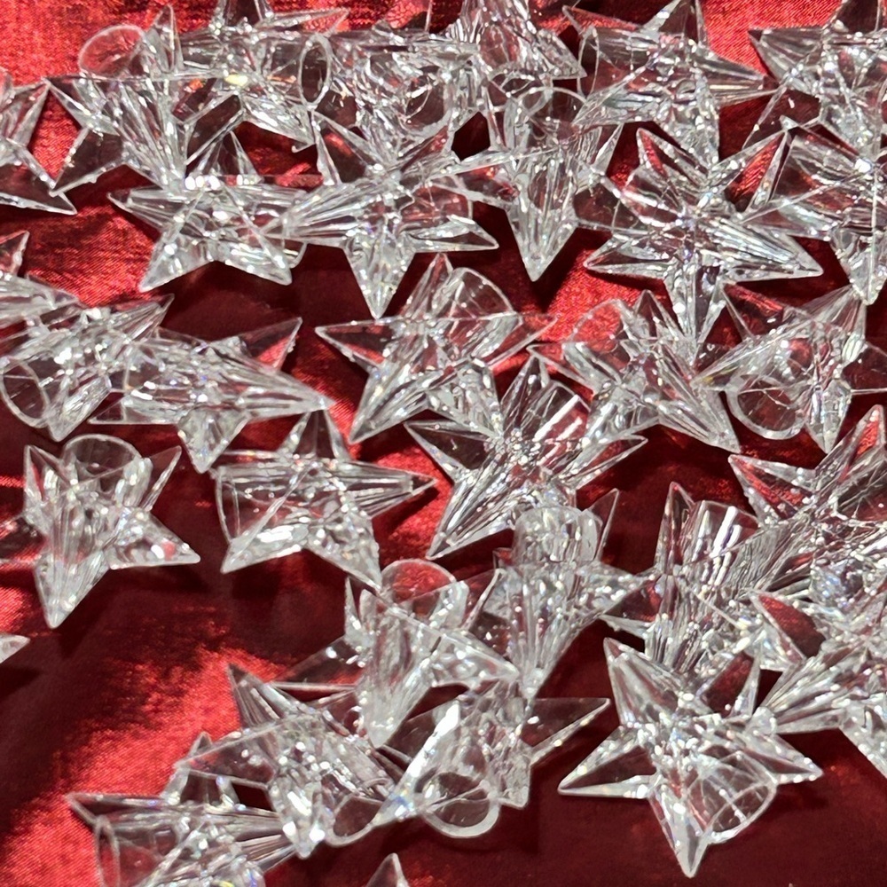 41 Clear Star-Shaped Crystal plastic light covers - a touch of class for parties - Picture 11 of 12